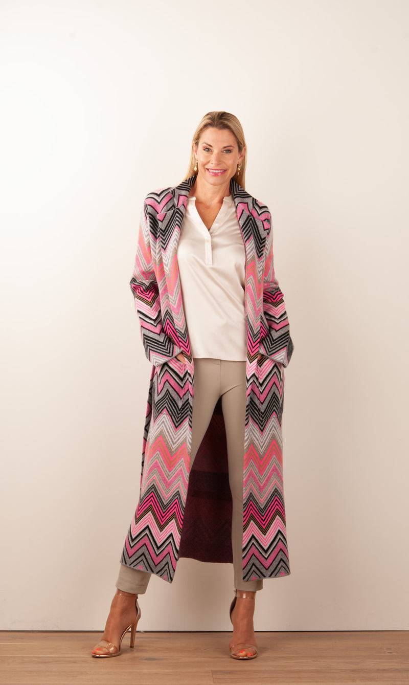 Simone Bruns Mantel Beige | Pink | Multicolor