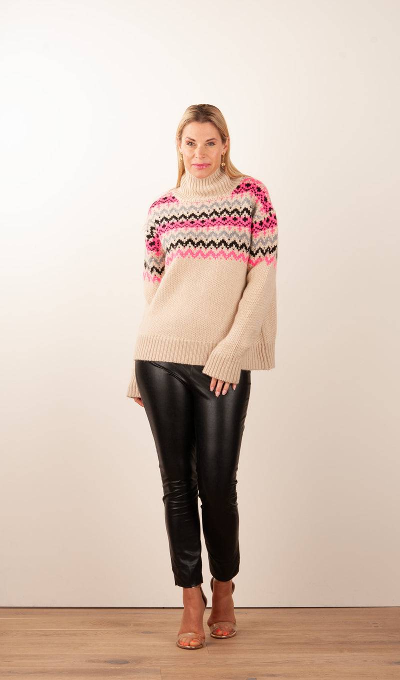 Simone Bruns Pullover Beige | Pink | Multicolor
