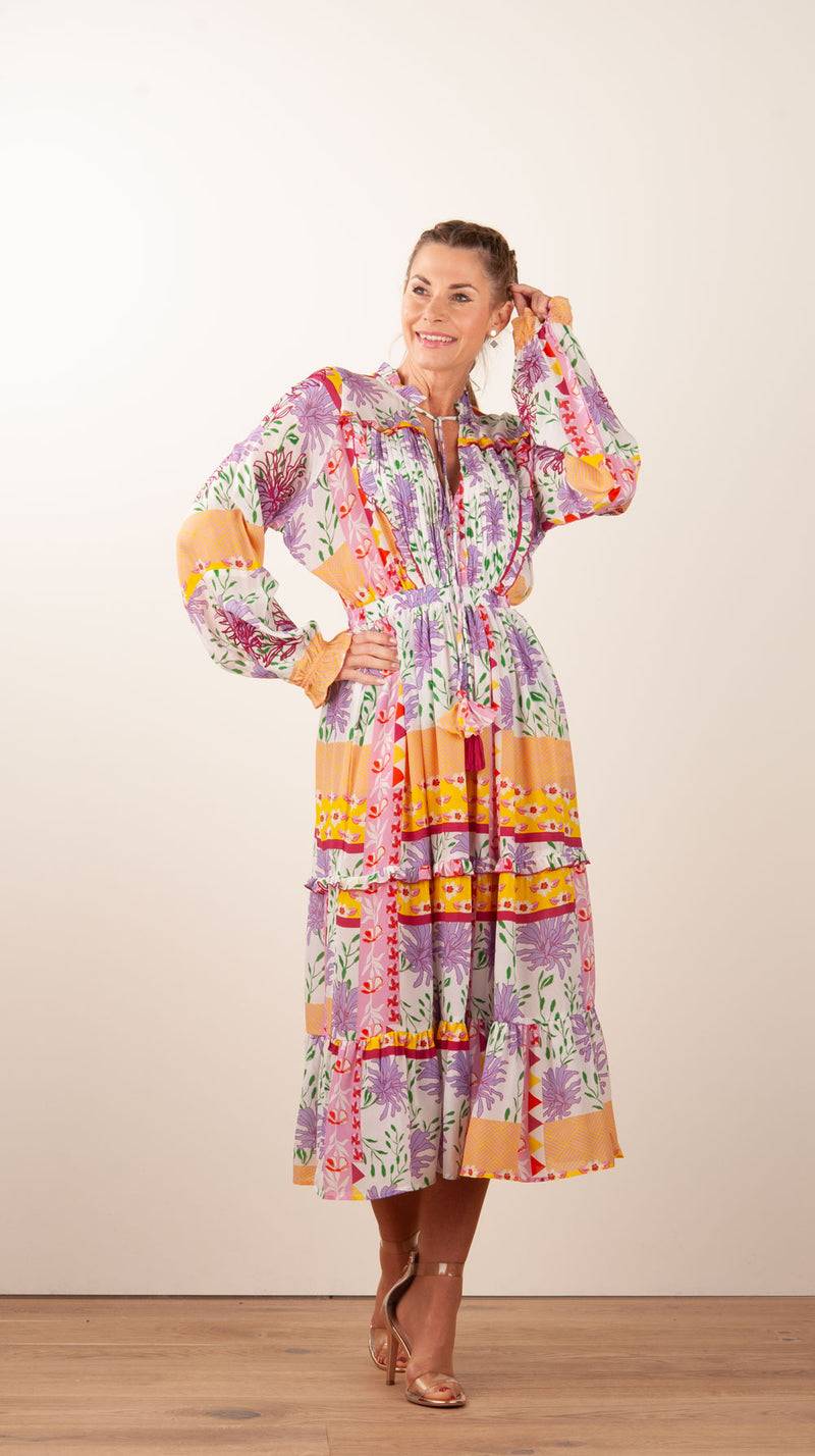 Taj Kleid Weiß | Multicolor