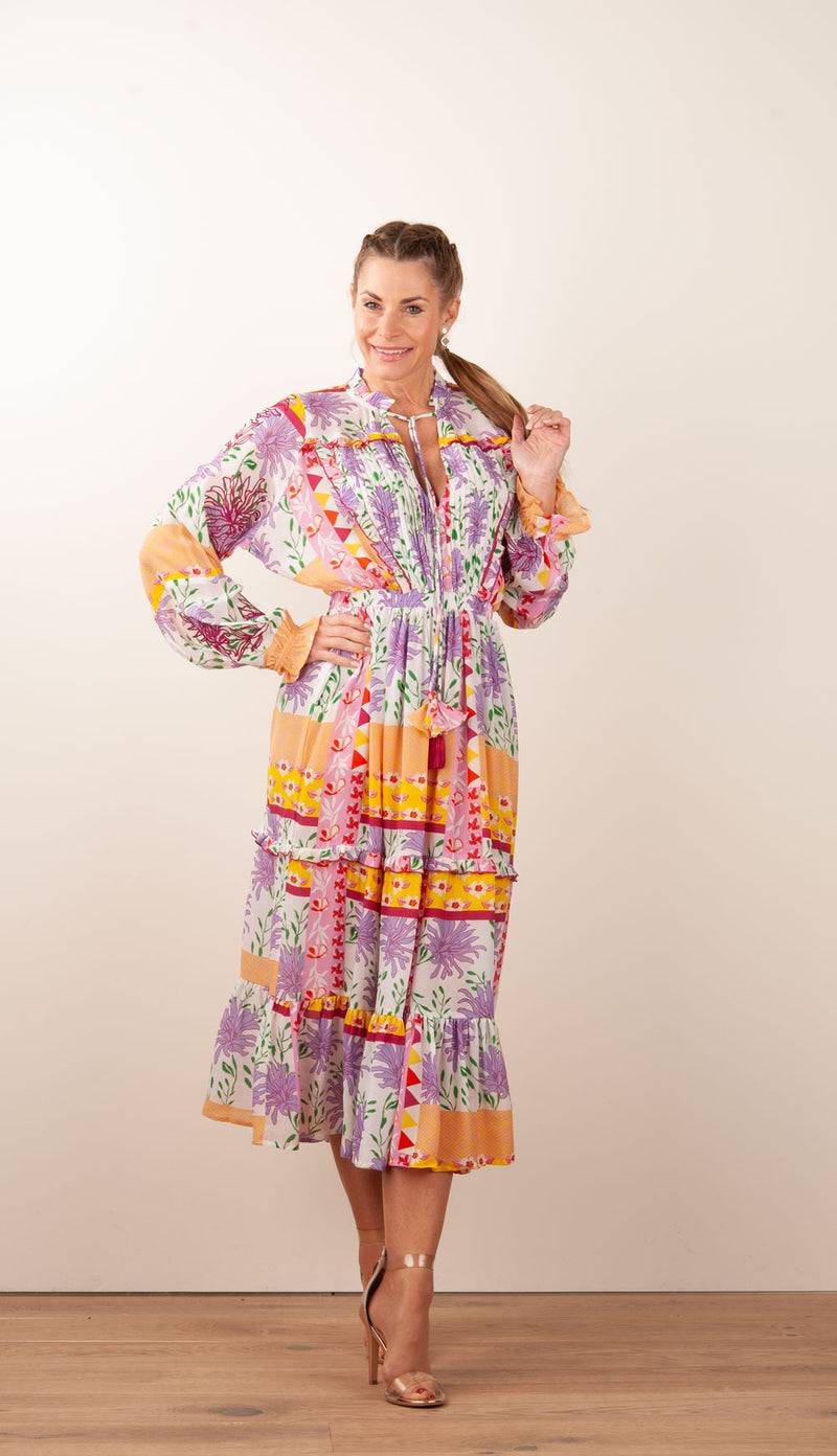 Taj Kleid Weiß | Multicolor