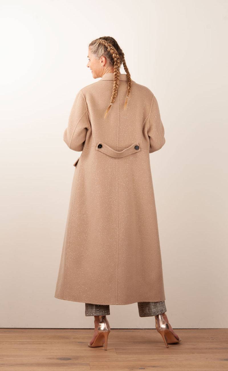 VITTORIA Mantel „Glitzer“ Beige