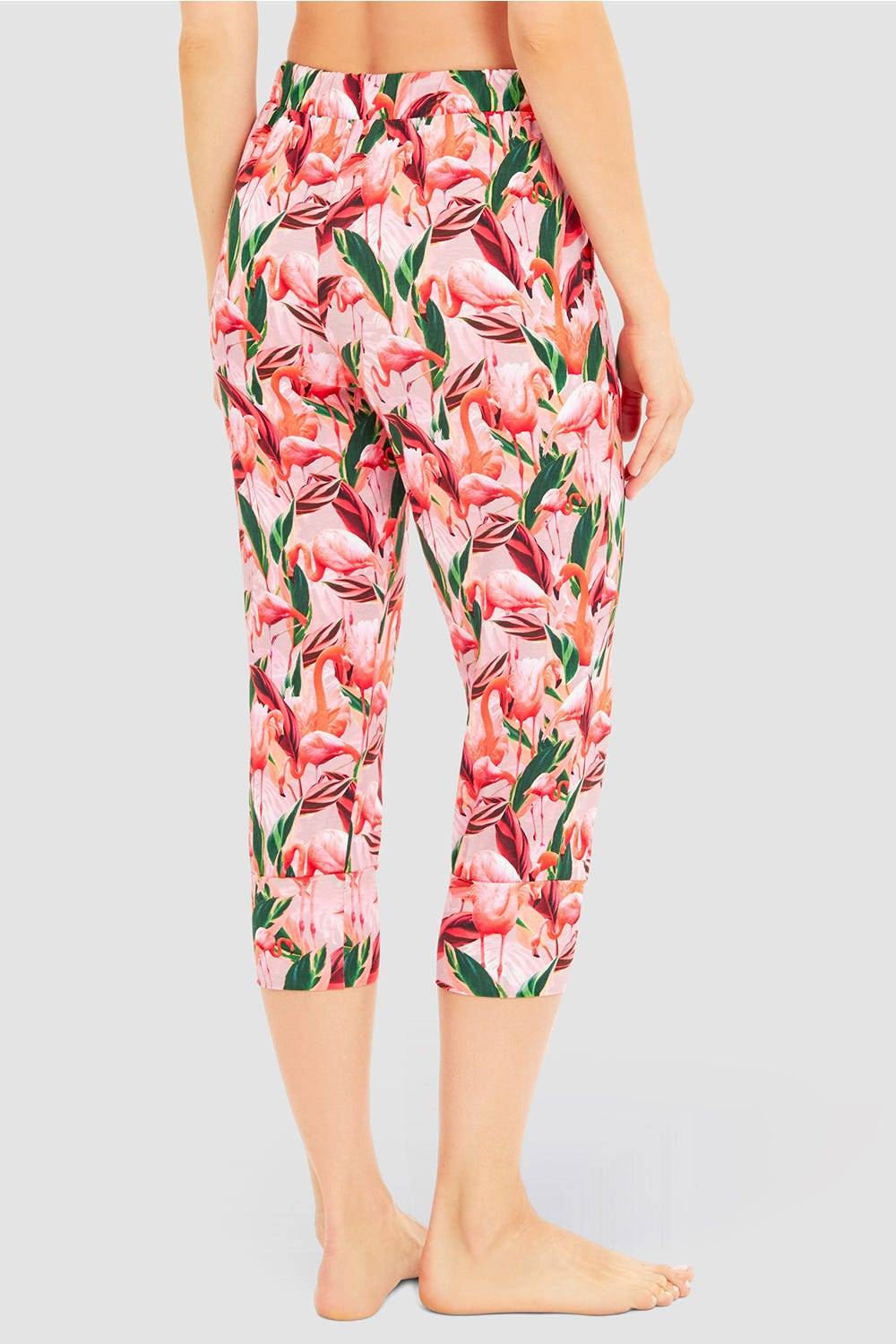 Rösch 3/4-Hose Im Flamingo-Druck Baumwolle/Elasthan