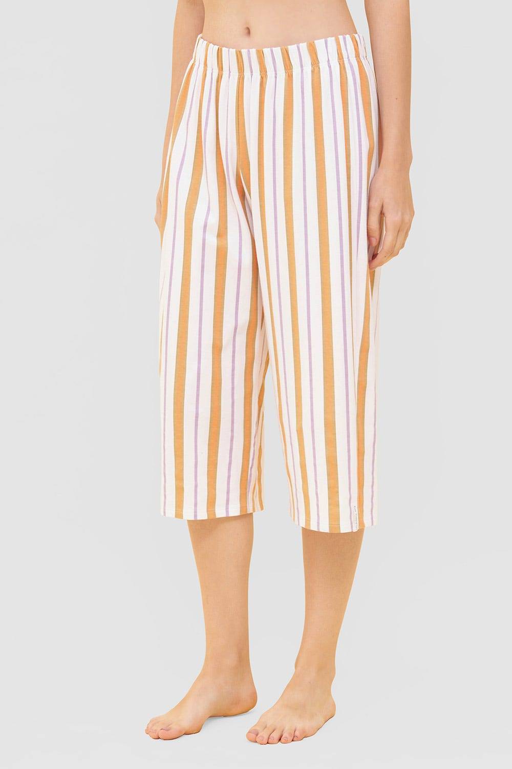 Rösch 3/4-Hose im Streifen-Design Culotte Sommer Baumwolle/Elasthan Rösch 3/4-Hose im Streifen-Design Culotte Sommer Baumwolle/Elasthan