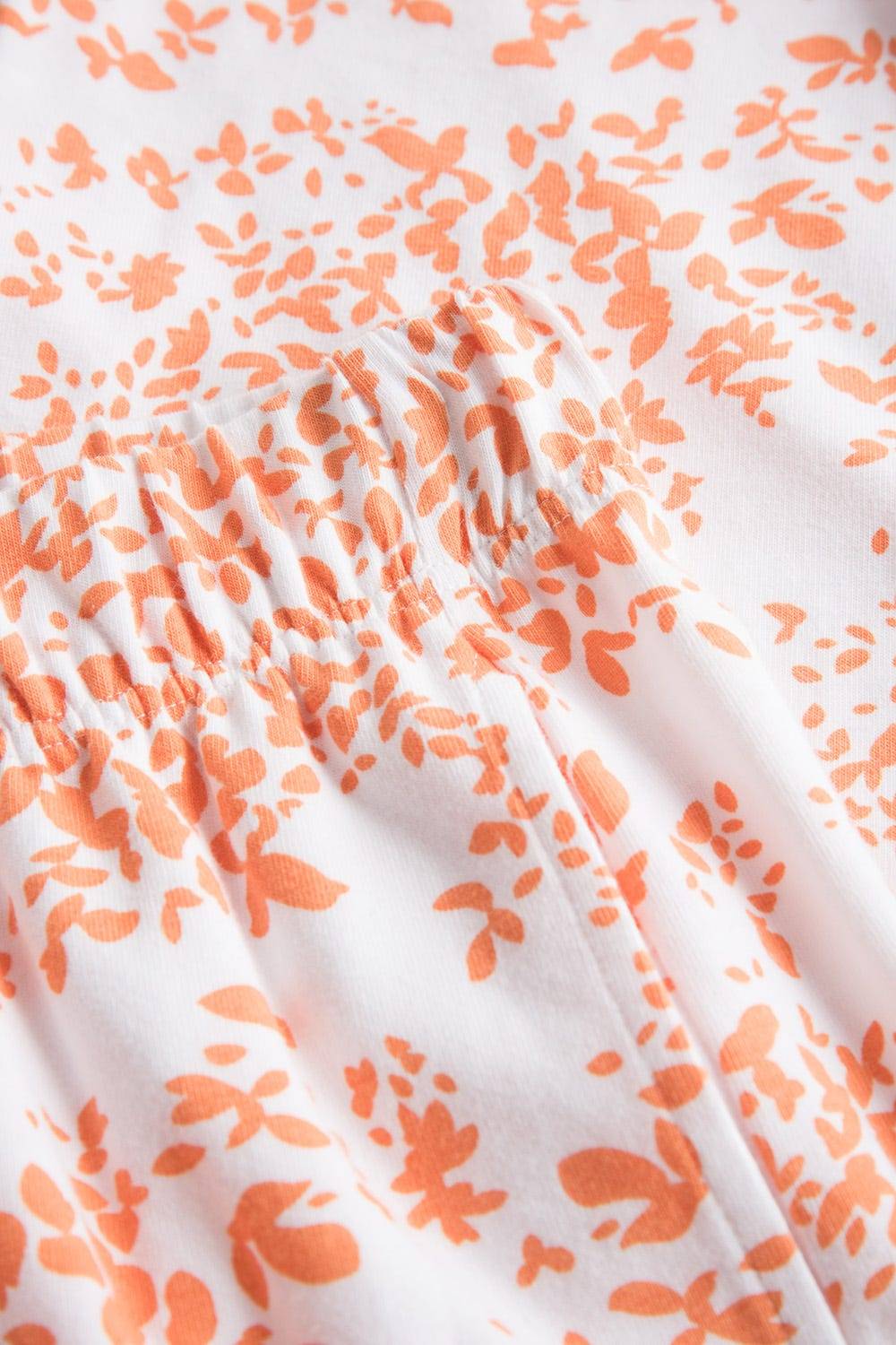 Rösch 7/8-Hose Im Blümchen-Design Orange Schmal Mix &amp; Match Baumwolle/Elasthan