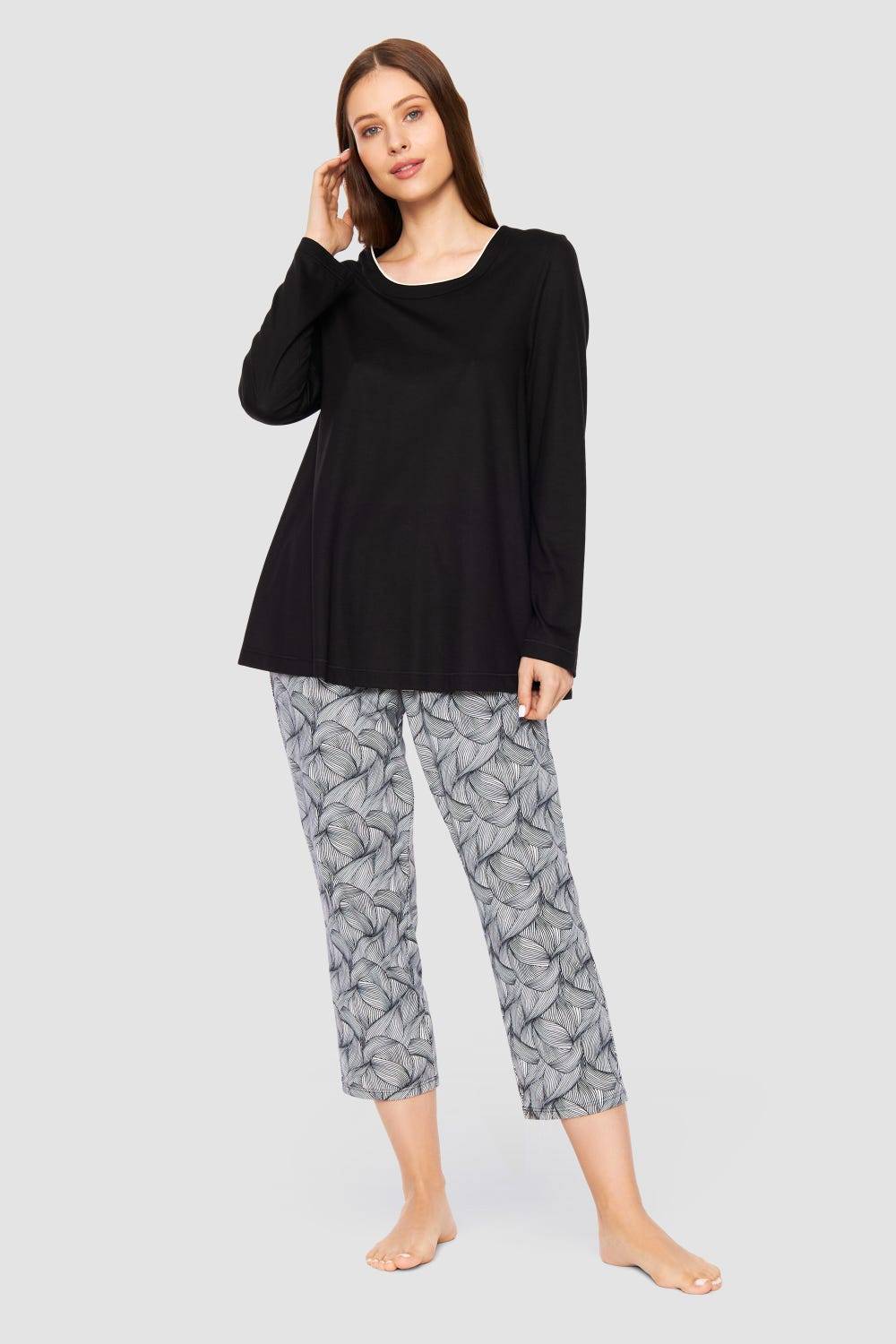 Rösch 7/8-Hose Im Mustermix Baumwolle/Modal Große Größen Bis 54