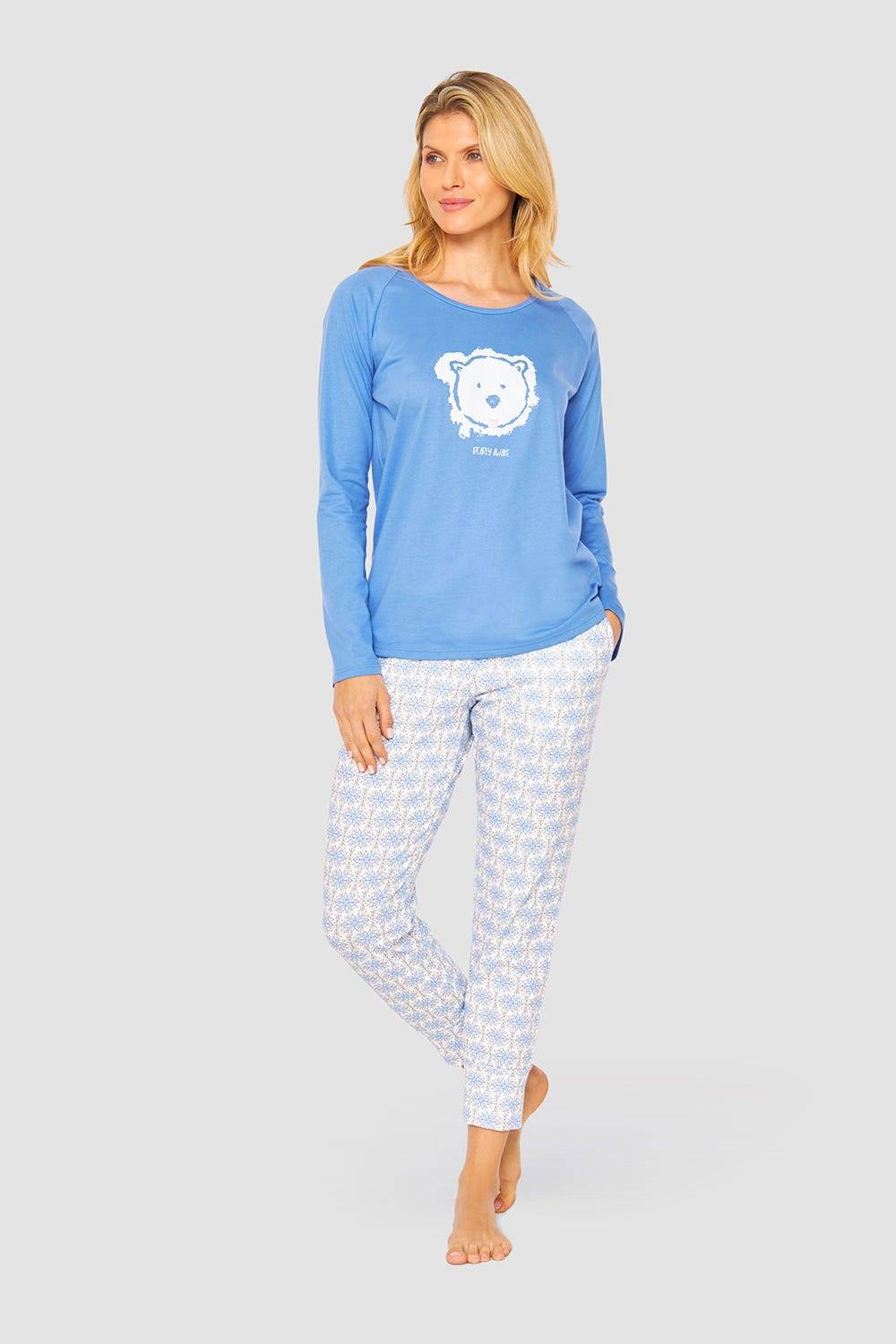 Rösch 7/8-Hose Im Schneeflocken-Druck Baumwolle/Elasthan