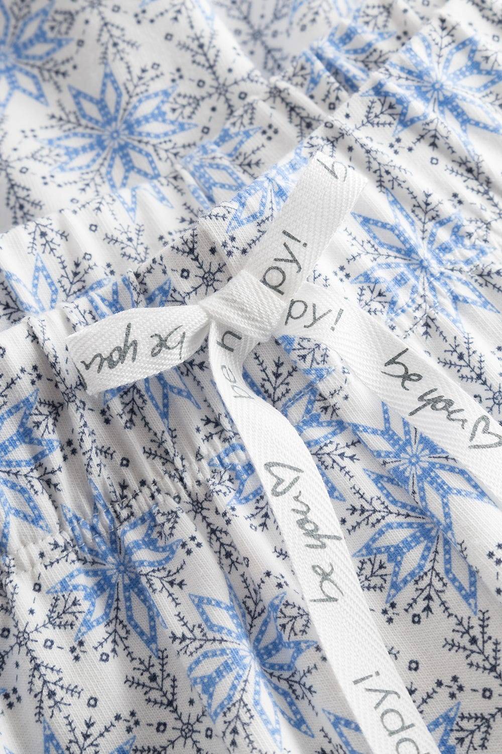 Rösch 7/8-Hose Im Schneeflocken-Druck Baumwolle/Elasthan