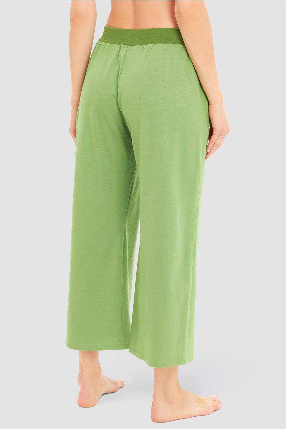Rösch 7/8-Hose In Grün Sommerliche Culotte Baumwolle/Elasthan