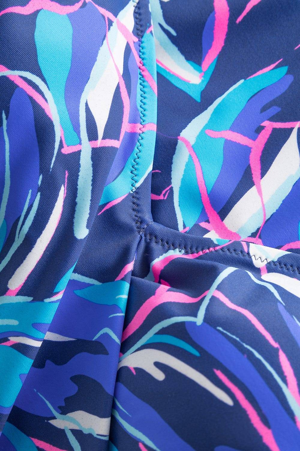 Rösch Badeanzug Im Blumendruck Neonfarben Wickeloptik