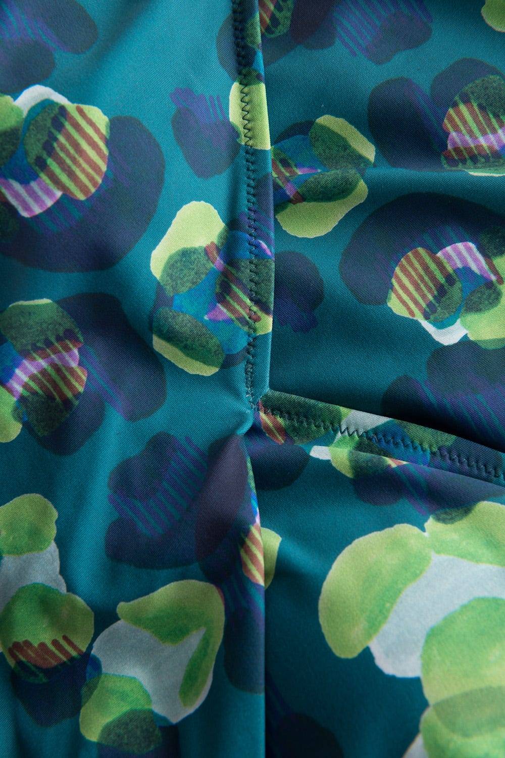 Rösch Badeanzug Im Grünen Leo-Design Wickeloptik Recyceltes Polyamid/Elasthan