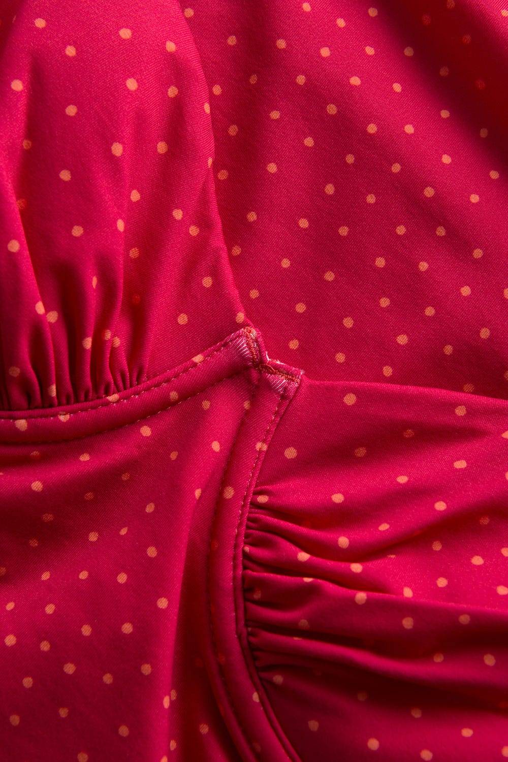 Rösch Badeanzug Im Pinken Mini-Tupfen-Druck Recyceltes Polyamid/Elasthan