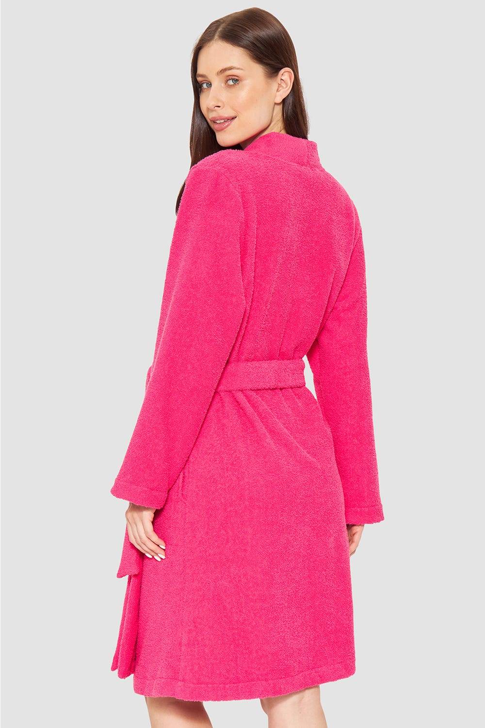 Rösch Bademantel Aus Frottee Pink Baumwolle/Polyester