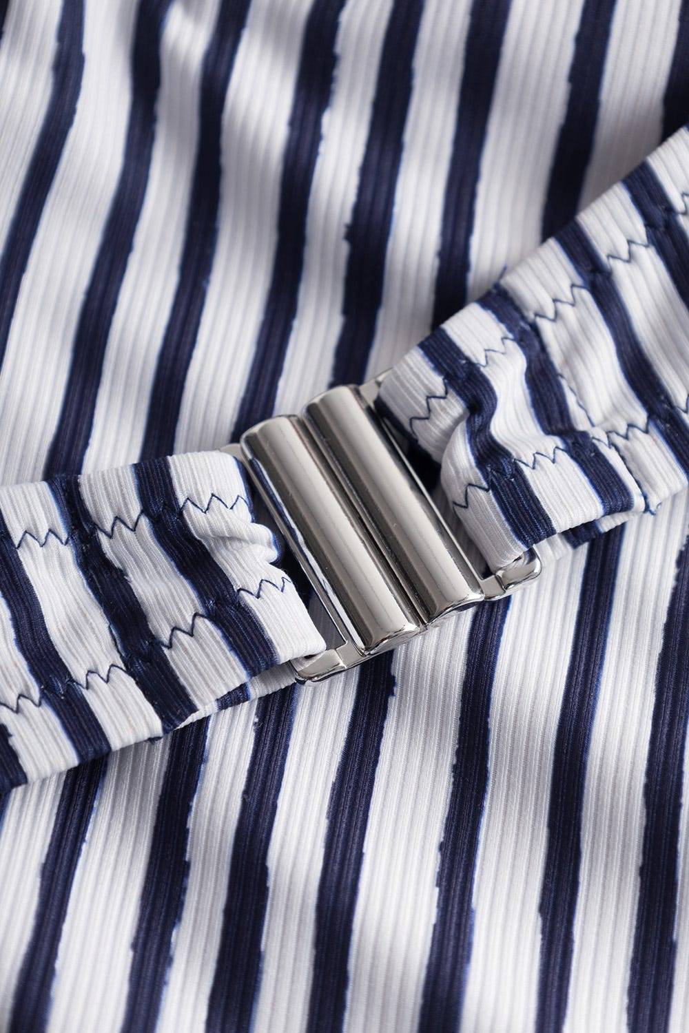 Rösch Bandeau Bikini Oberteil Im Streifen-Druck Schleife Ripp Recyceltes Polyester/Elasthan