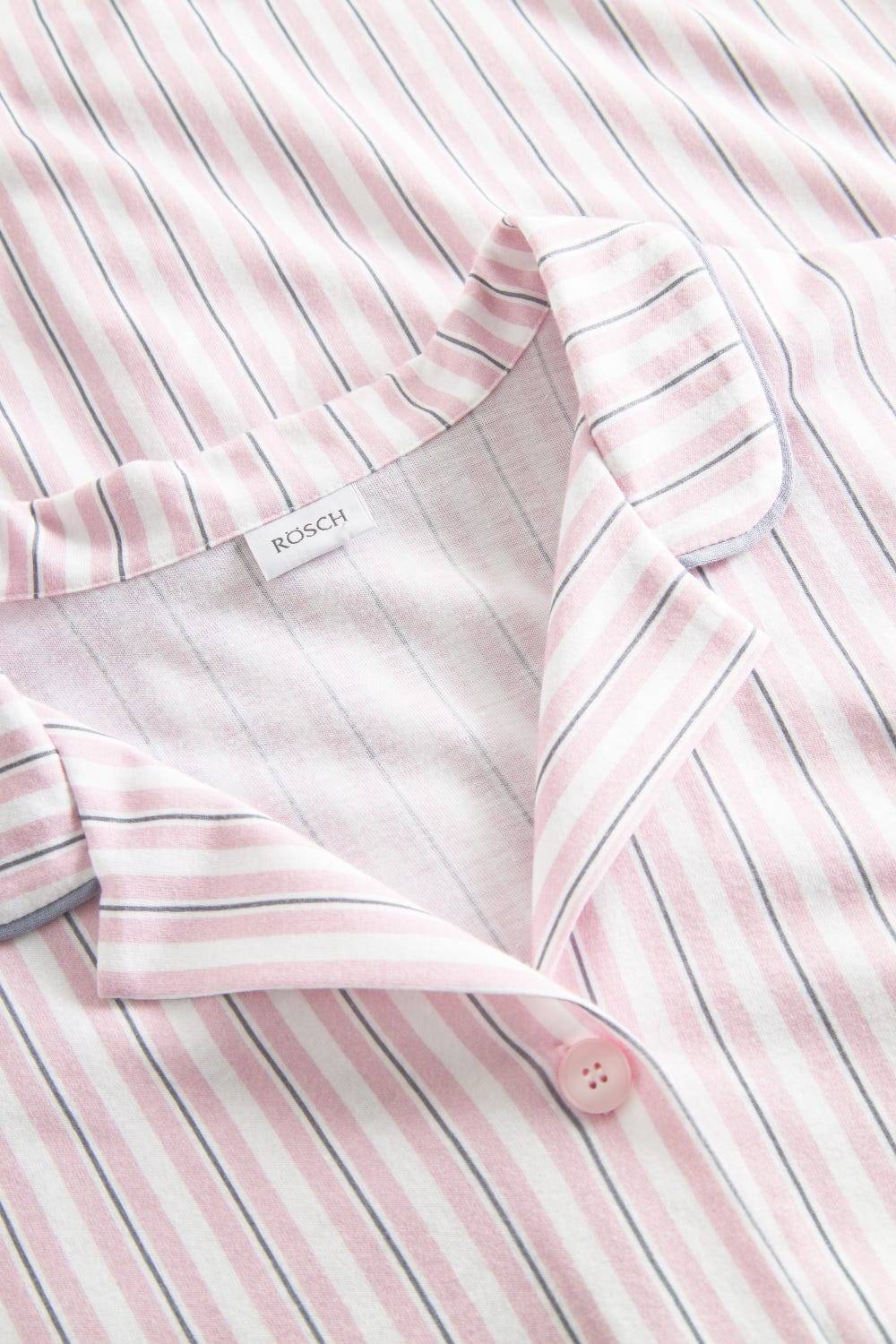 Rösch Basic Nachthemd Kurzarm Im Streifendruck Herrenhemdstil