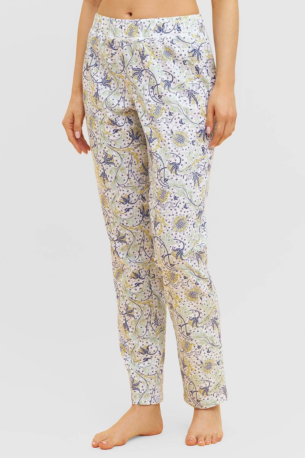 Rösch Basic Pyjamahose lang im floralen Ornament-Print Mix &amp; Match 1884808