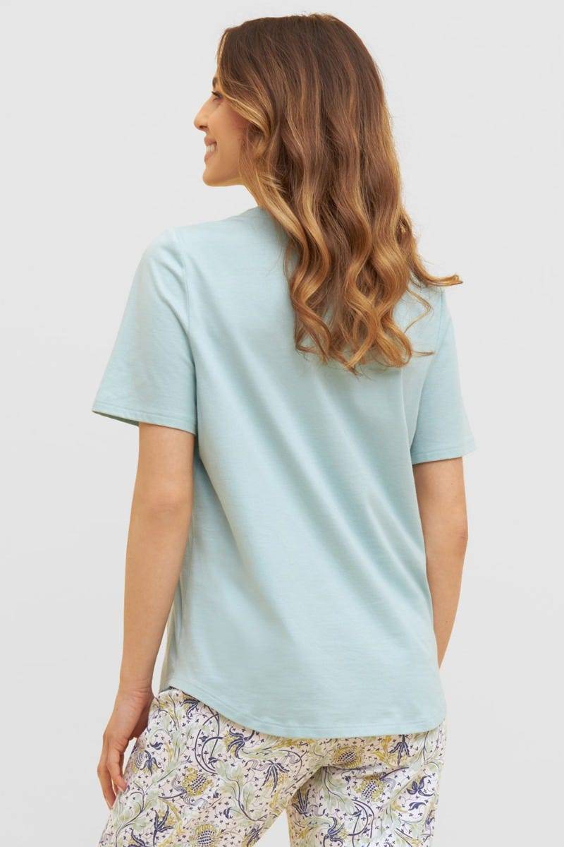 Rösch Basic T-Shirt Mit Zierstichen Pyjamashirt Mix &amp; Match 1884801