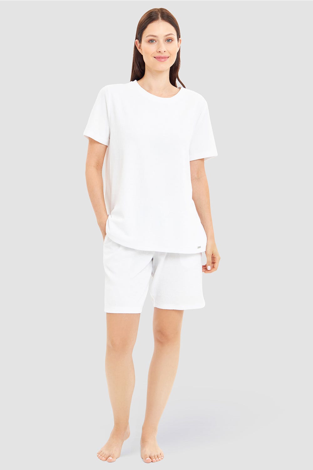 Rösch Bermuda Aus Frottee Mit Seitentaschen Baumwolle/Polyester