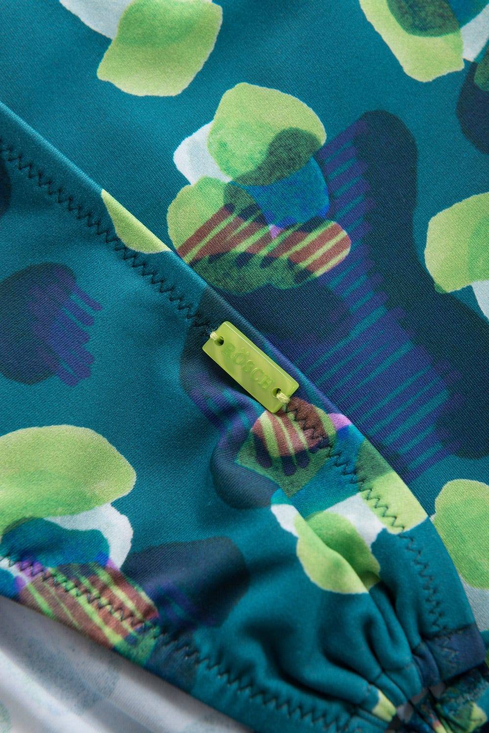 Rösch Bikini-Hose Im Grünen Leo-Design Schleifen Recyceltes Polyamid/Elasthan