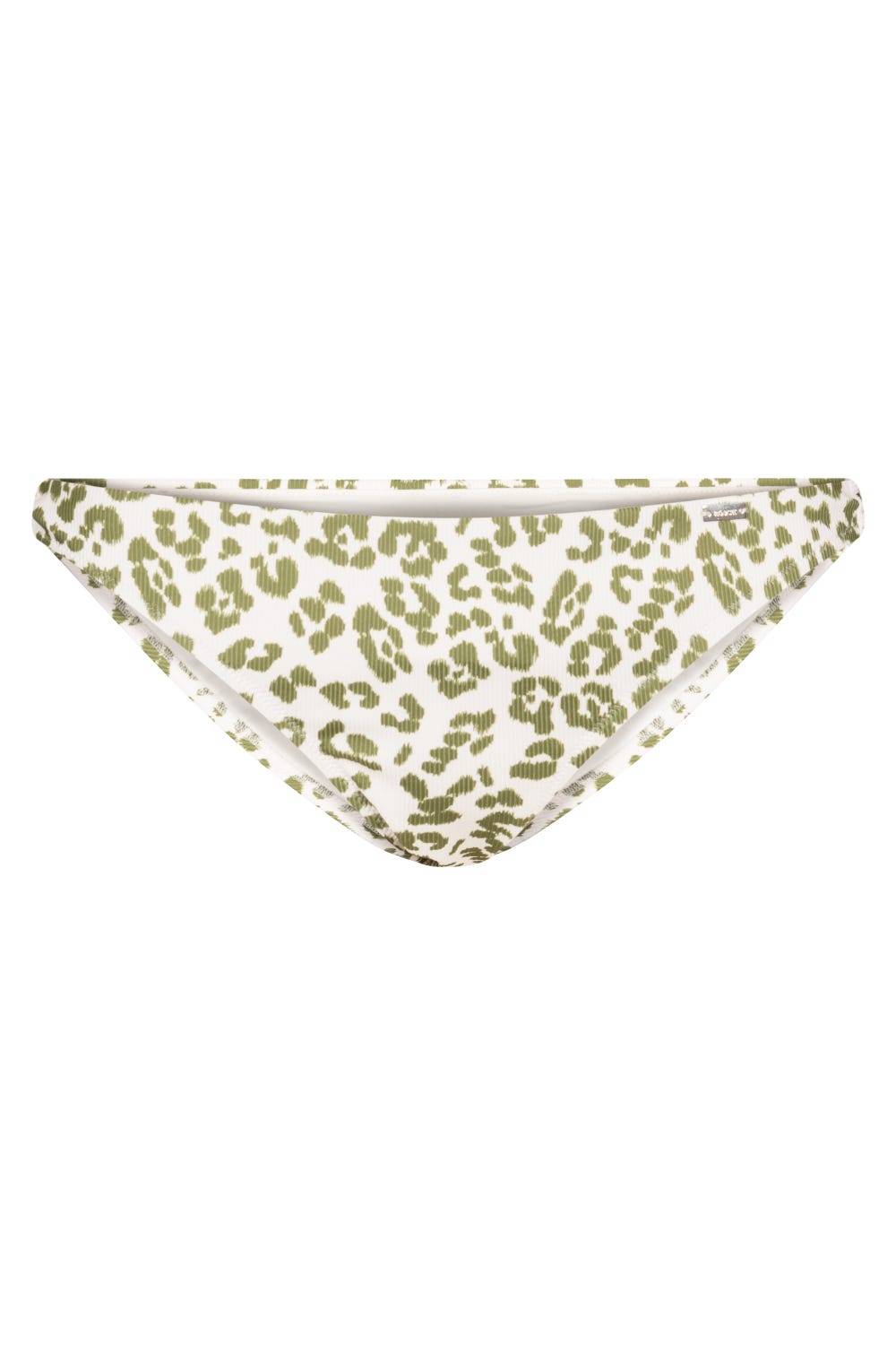 Rösch Bikini Hose Im Leo-Druck Grün-Weiß Rippstruktur Animalprint Mix Und Match Lycra