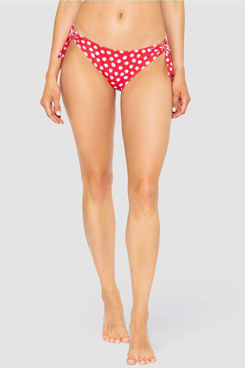 Rösch Bikini-Hose im Retro-Tupfendruck Rot-Weiß zum Binden