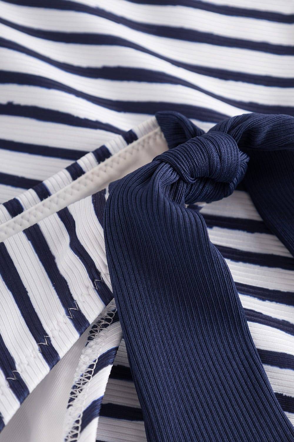 Rösch Bikini Hose Im Streifen-Druck Bänder Ripp Recyceltes Polyester/Elasthan