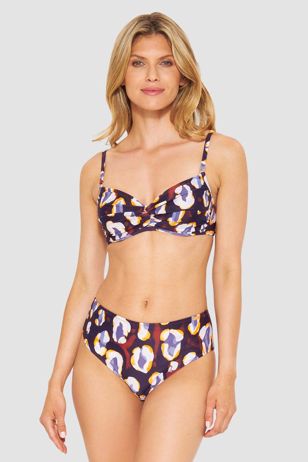 Rösch Bikini-Hose Im Tupfendruck Modern Leo Hoher Taillenausschnitt