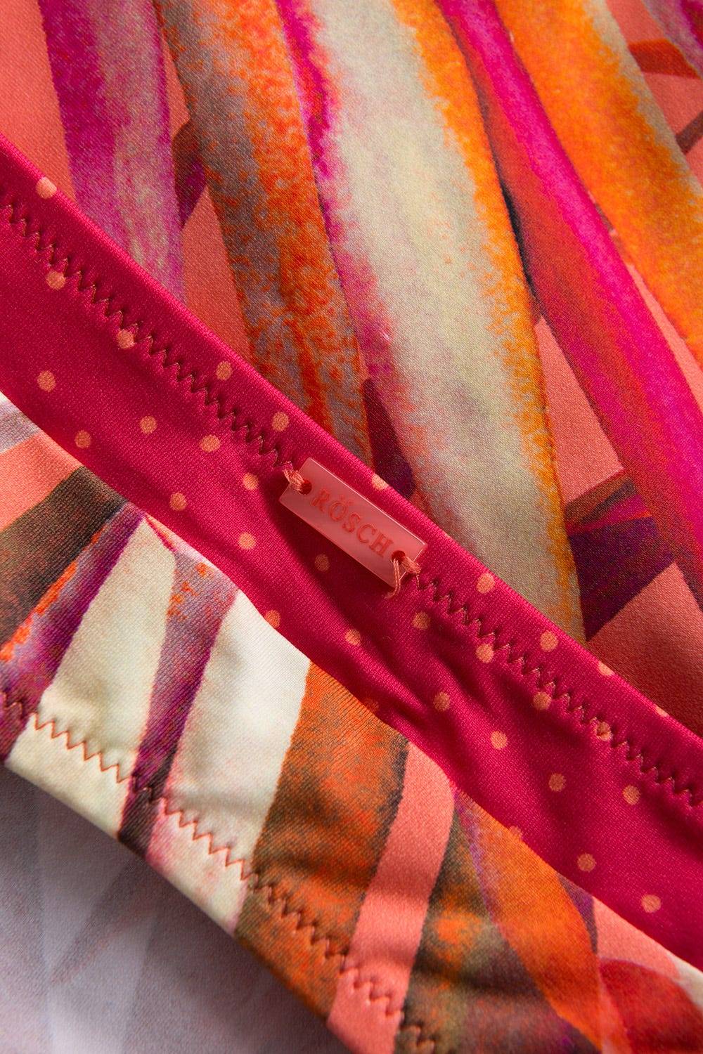 Rösch Bikini-Hose Mit Blende Blätter-Druck Tupfen Recyceltes Polyamid/Elasthan