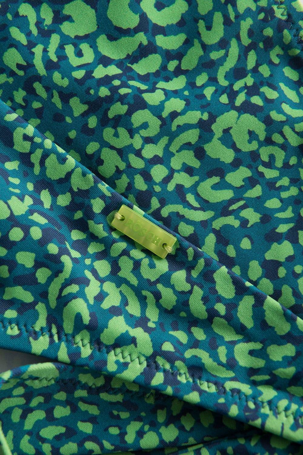 Rösch Bikini-Hose Mit Schleifen Leo-Druck Grün Klassisch Recyceltes Polyamid/Elasthan