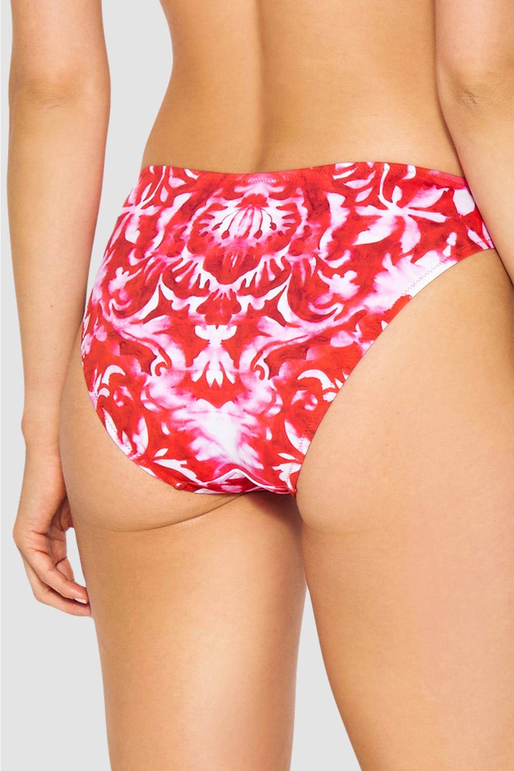 Rösch Bikini-Hose Neckholder Im Ornament-Druck Rot-Weiß