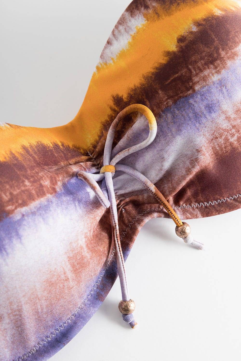 Rösch Bikini-Oberteil Bandeau Im Batikdruck Moderne Streifen