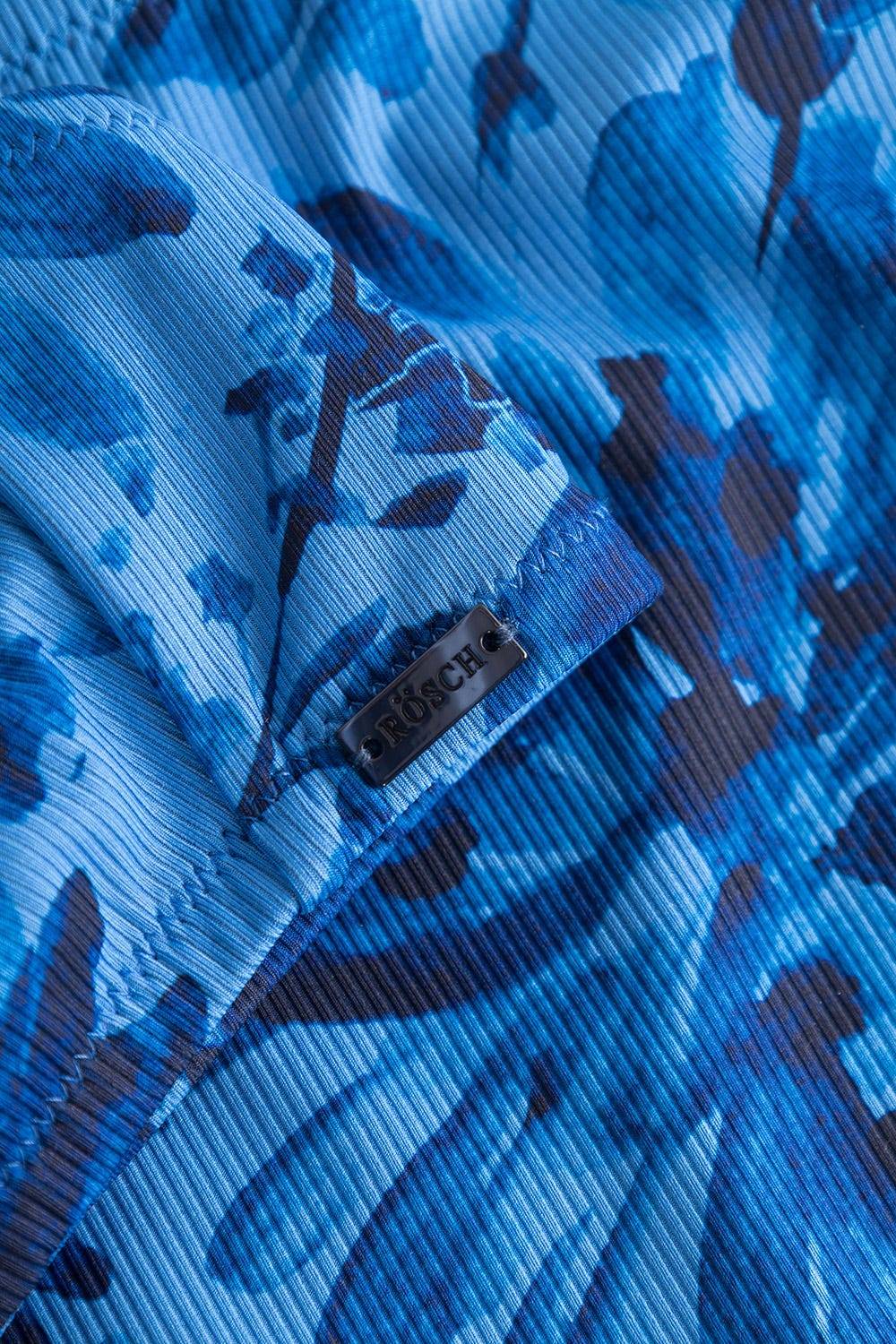 Rösch Bikini Oberteil Im Blauen Blüten-Druck Bralette Modern Recyceltes Polyester/Elasthan