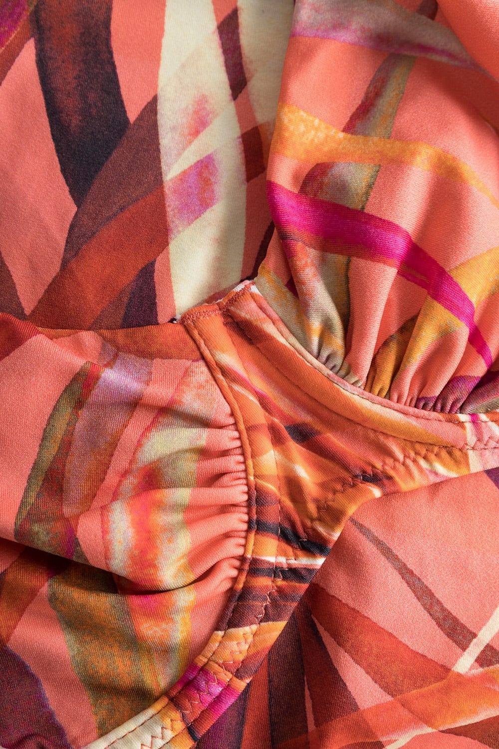 Rösch Bikini-Oberteil Im Bunten Blätter-Druck Bügel Mix &amp; Match Recyceltes Polyamid/Elasthan