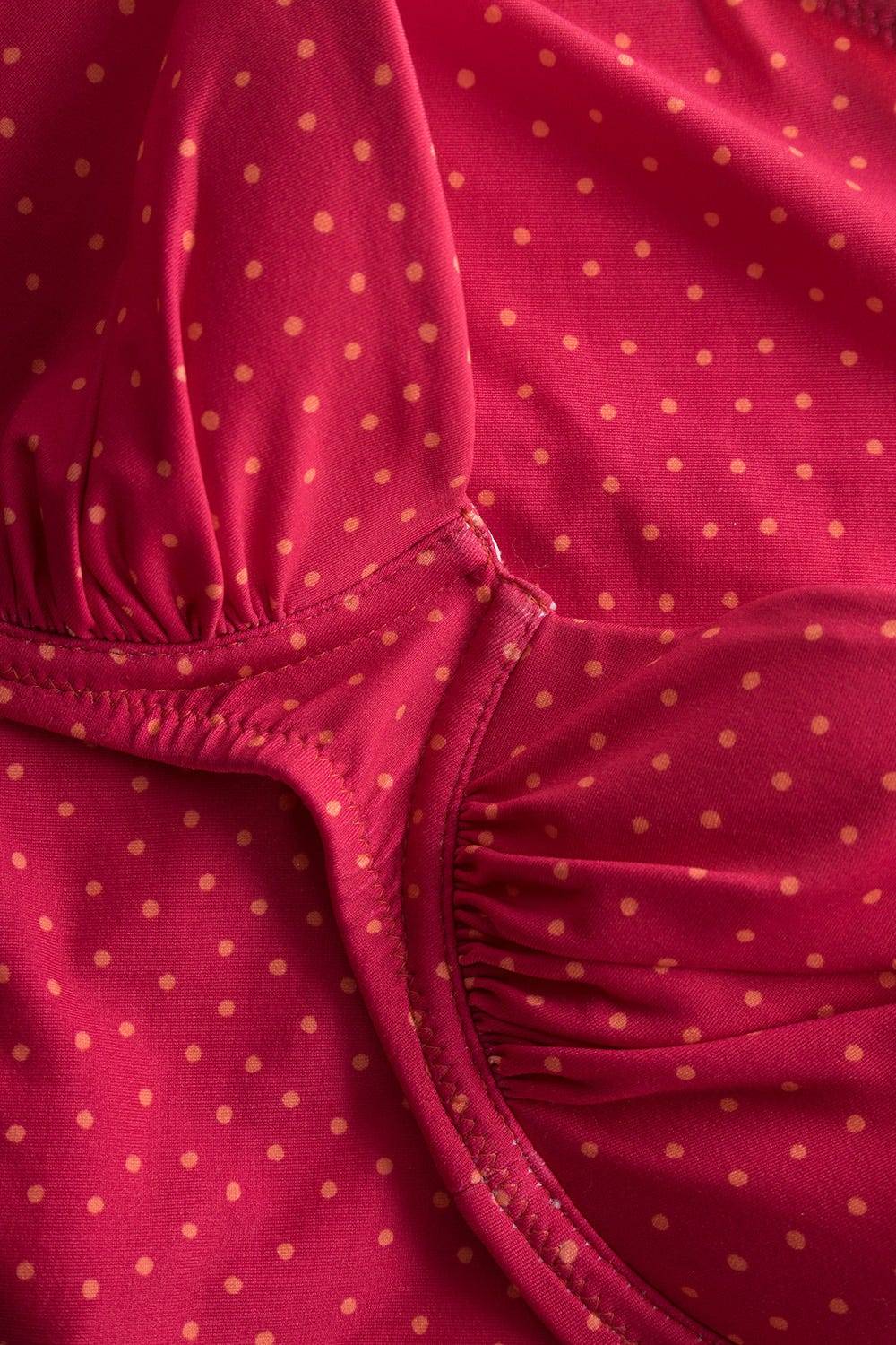 Rösch Bikini-Oberteil Im Pinken Mini-Tupfen-Druck Recyceltes Polyamid/Elasthan