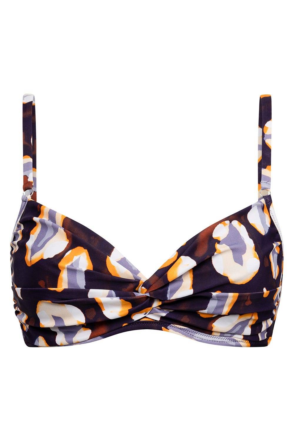 Rösch Bikini-Oberteil Im Tupfendruck Modern Leo Wickeloptik