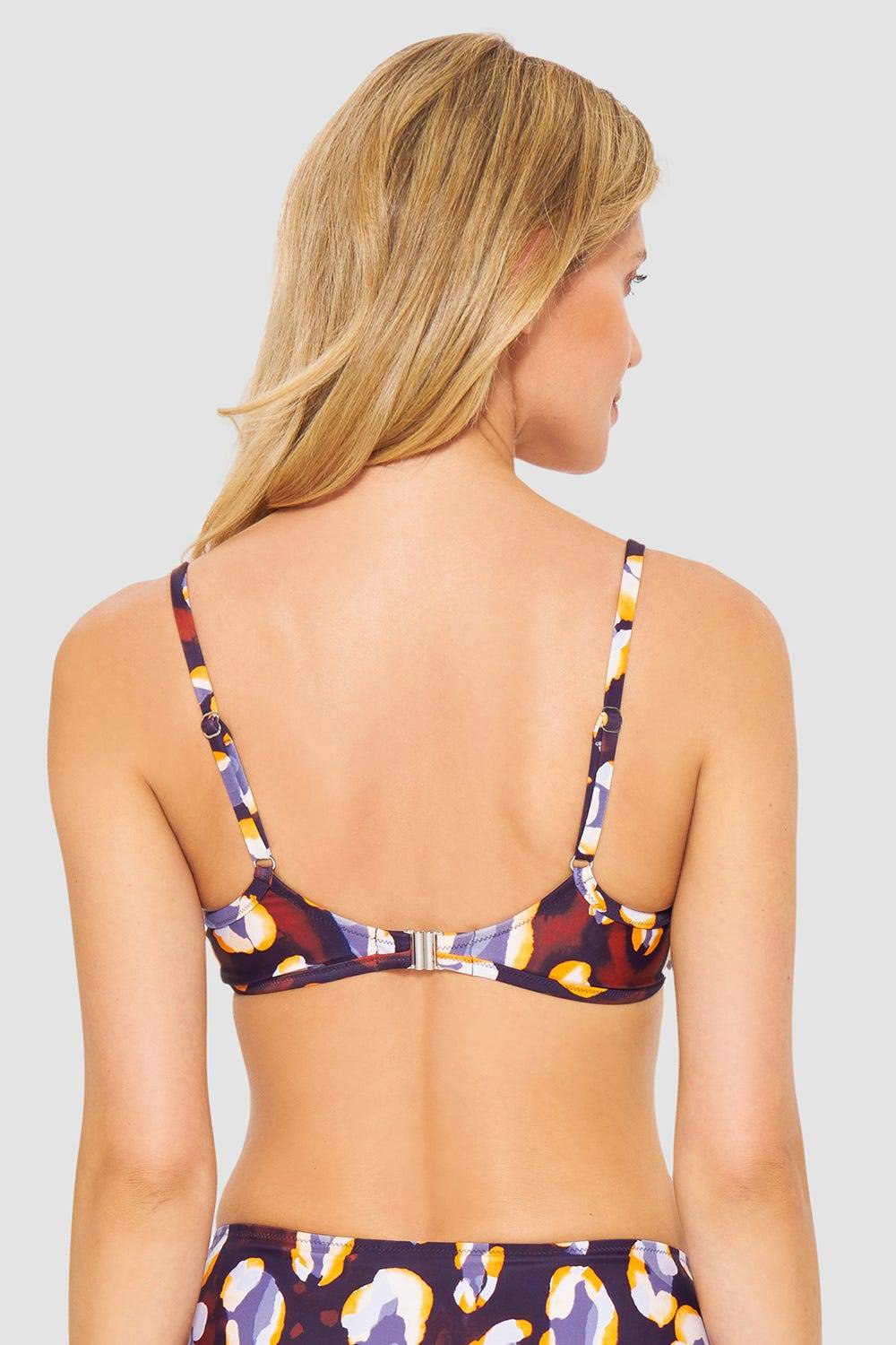 Rösch Bikini-Oberteil Im Tupfendruck Modern Leo Wickeloptik