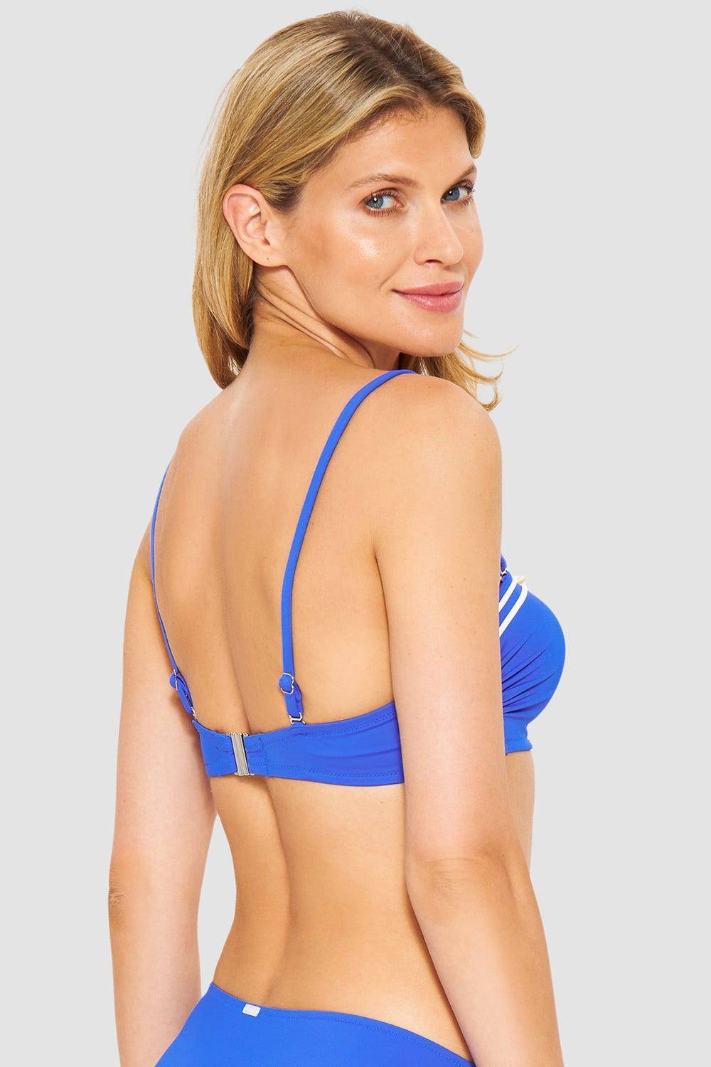 Rösch Bikini-Oberteil Mit Streifendetails Neon-Blau