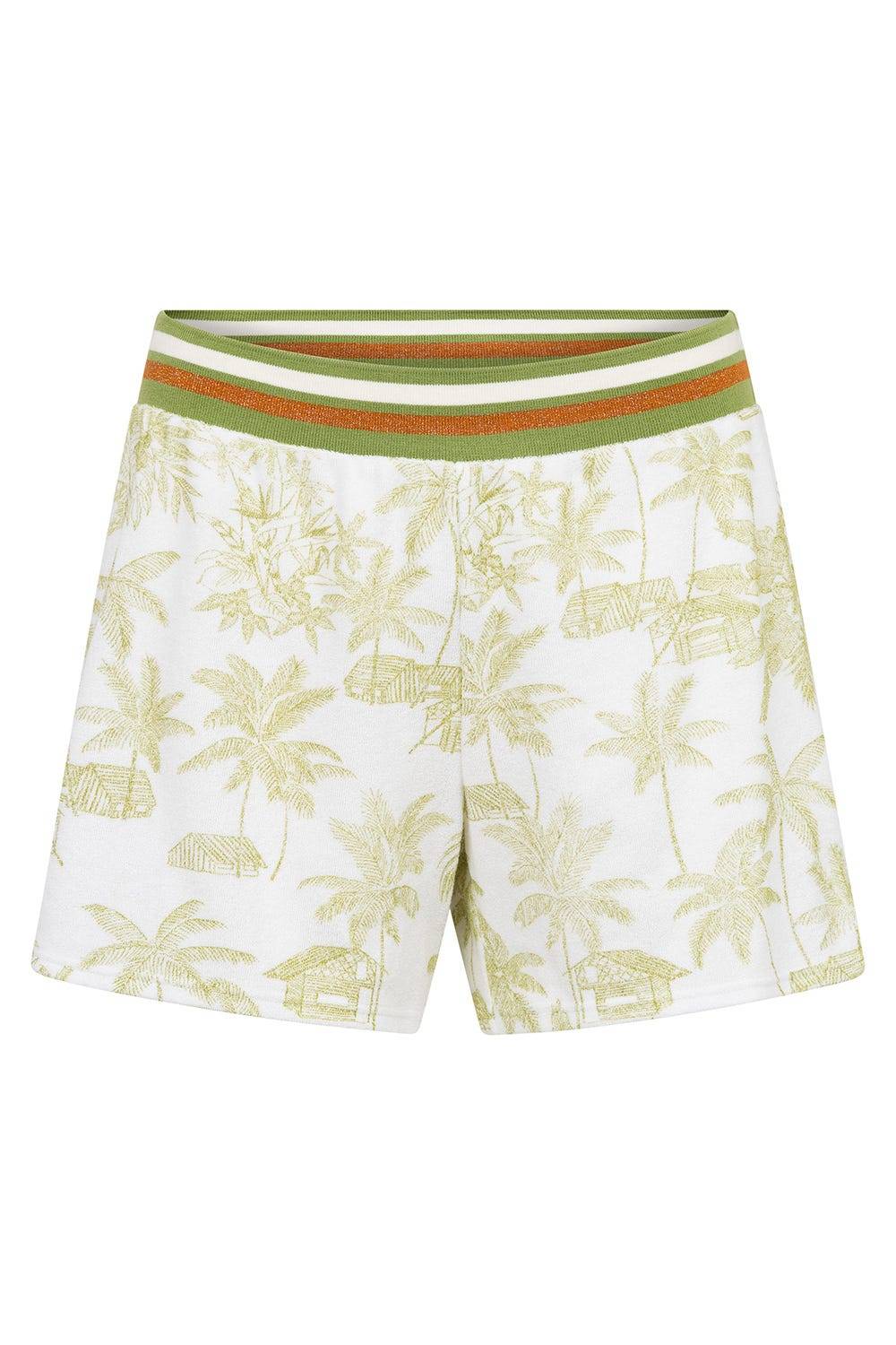 Rösch Frottee-Shorts Im Palmenprint Baumwolle/Polyester