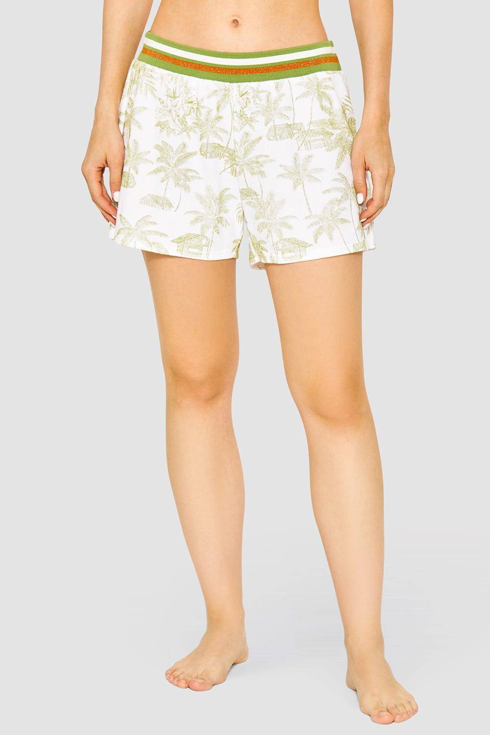 Rösch Frottee-Shorts im Palmenprint Baumwolle/Polyester