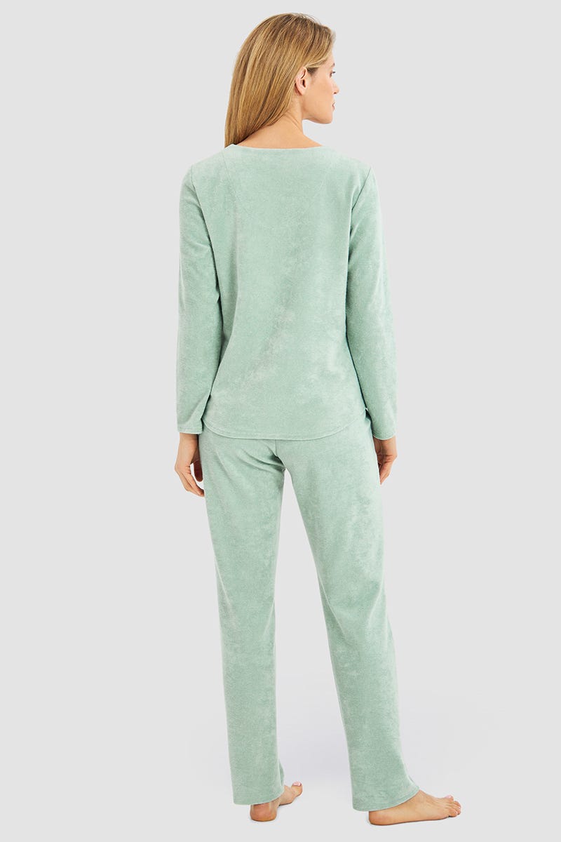 Rösch Hausanzug Aus Frottee In Mintgrün Baumwolle/Polyester