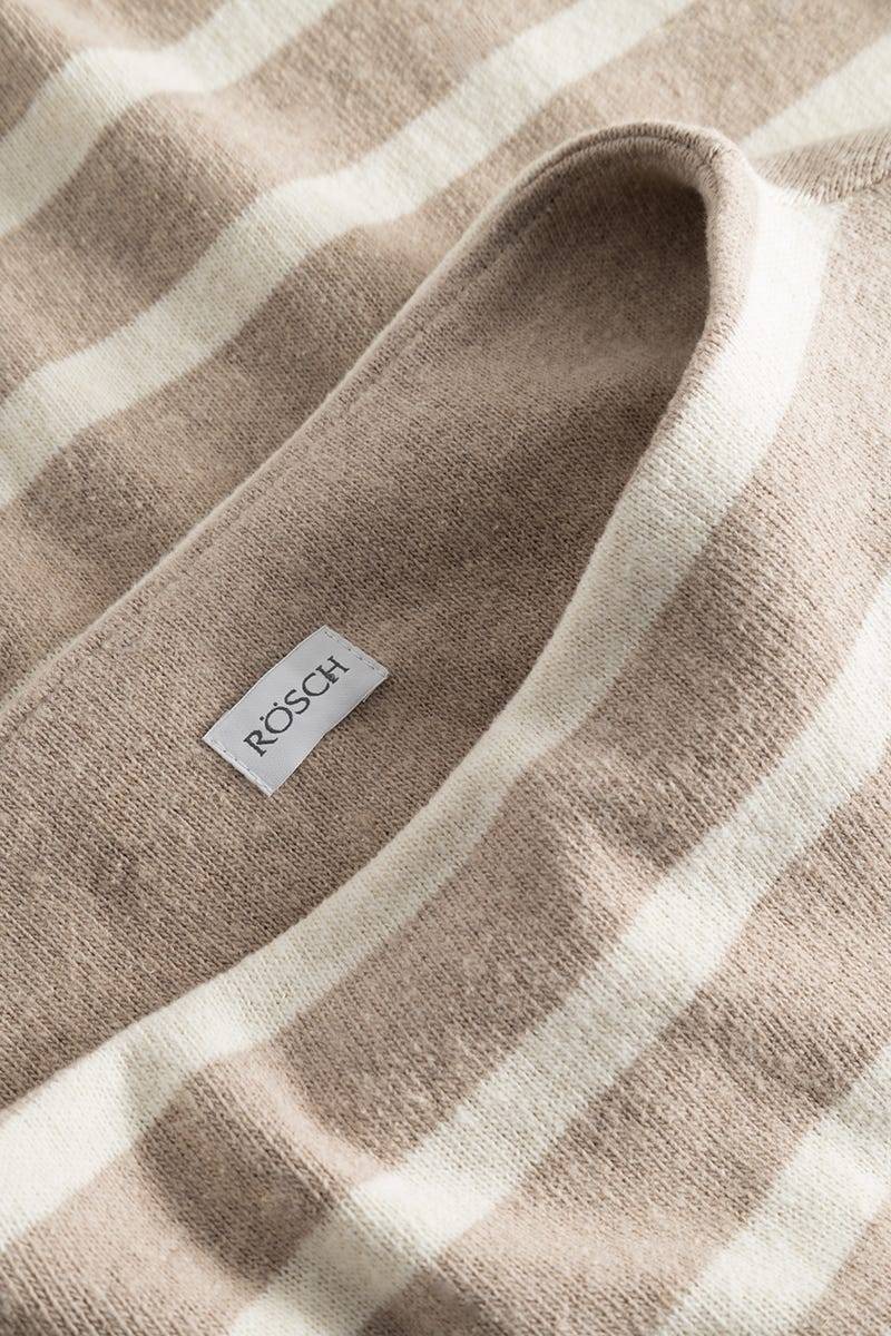 Rösch Hausanzug Im Ringeldruck Hellbraun Aus Strickware