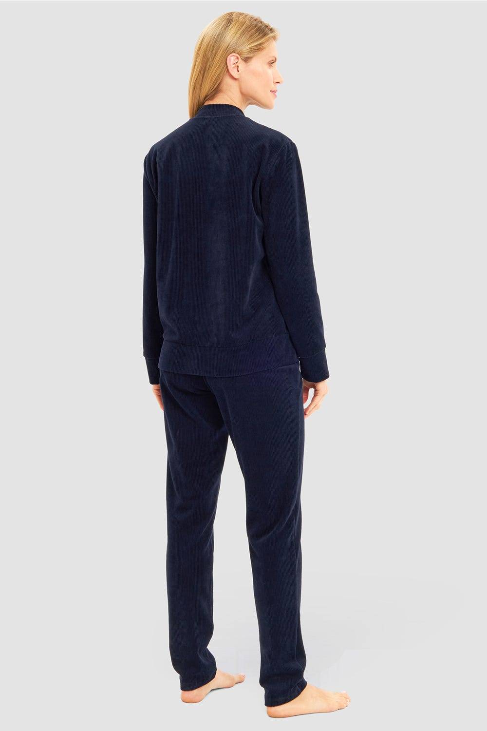 Rösch Hausanzug In Nachtblau Aus Cord Baumwolle/Polyester