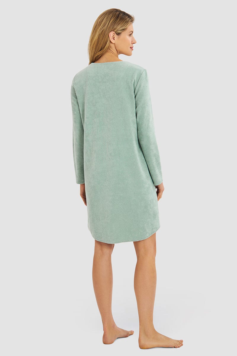 Rösch Hauskleid Aus Frottee In Mintgrün Baumwolle/Polyester