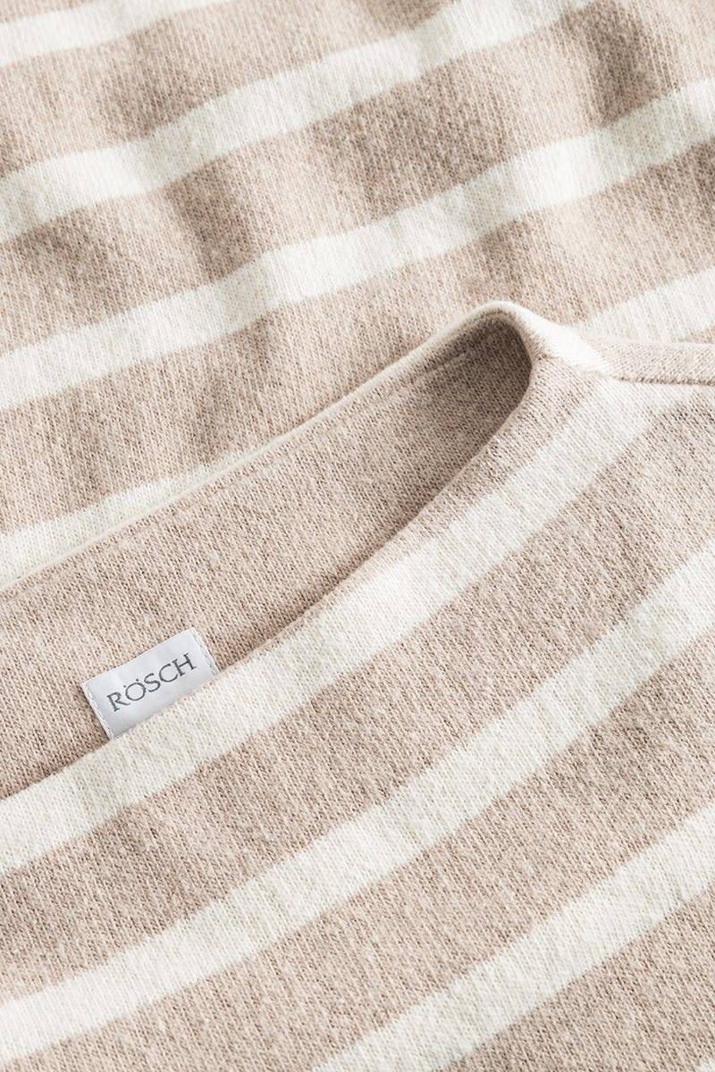 Rösch Hauskleid Im Ringeldruck Hellbraun Aus Strickware