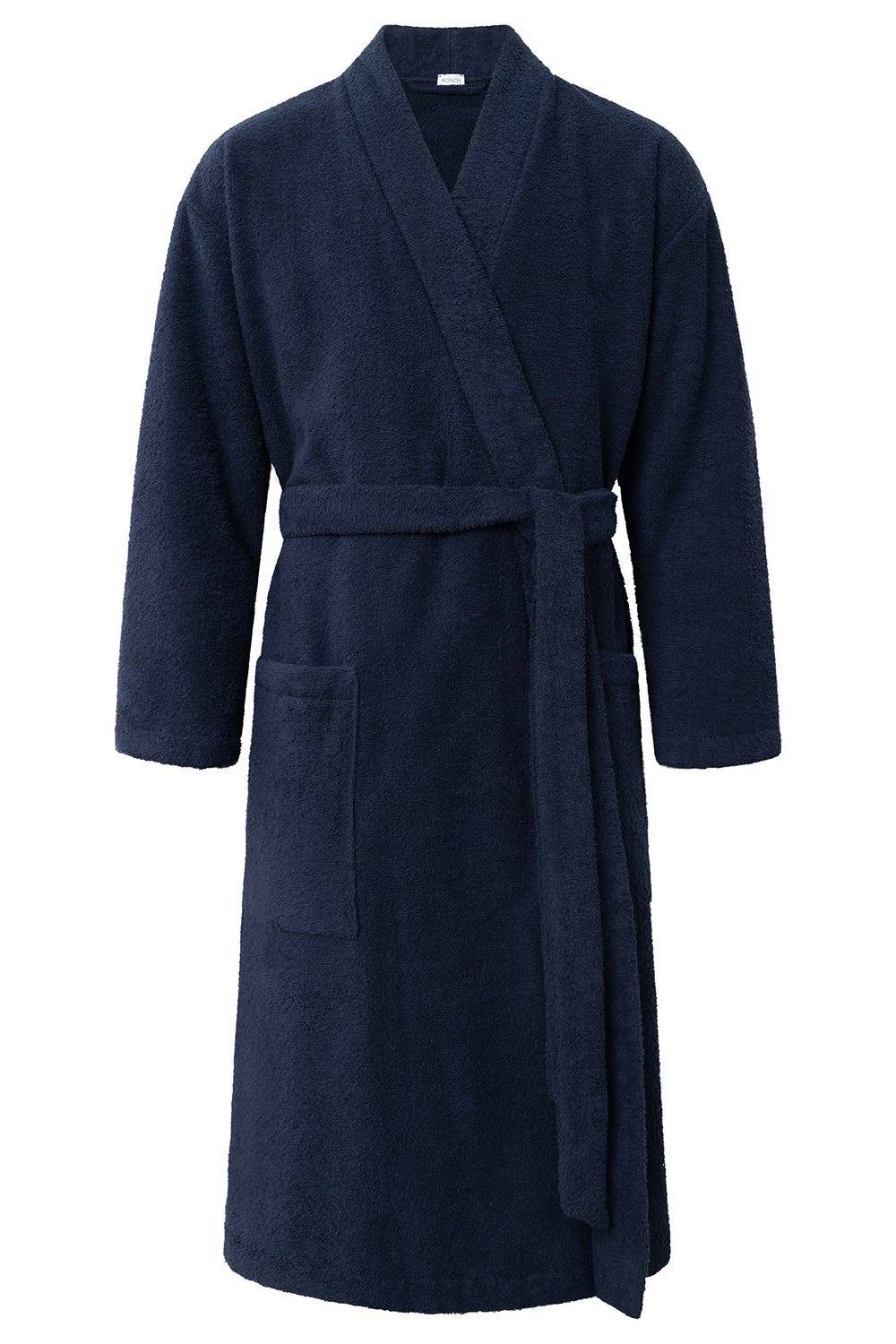 Rösch Herren Bademantel Aus Frottee Midi Baumwolle/Polyester