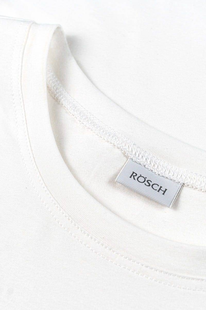 Rösch Herren Basic T-Shirt Mit Rundhals Klassisch Baumwolle/Elasthan