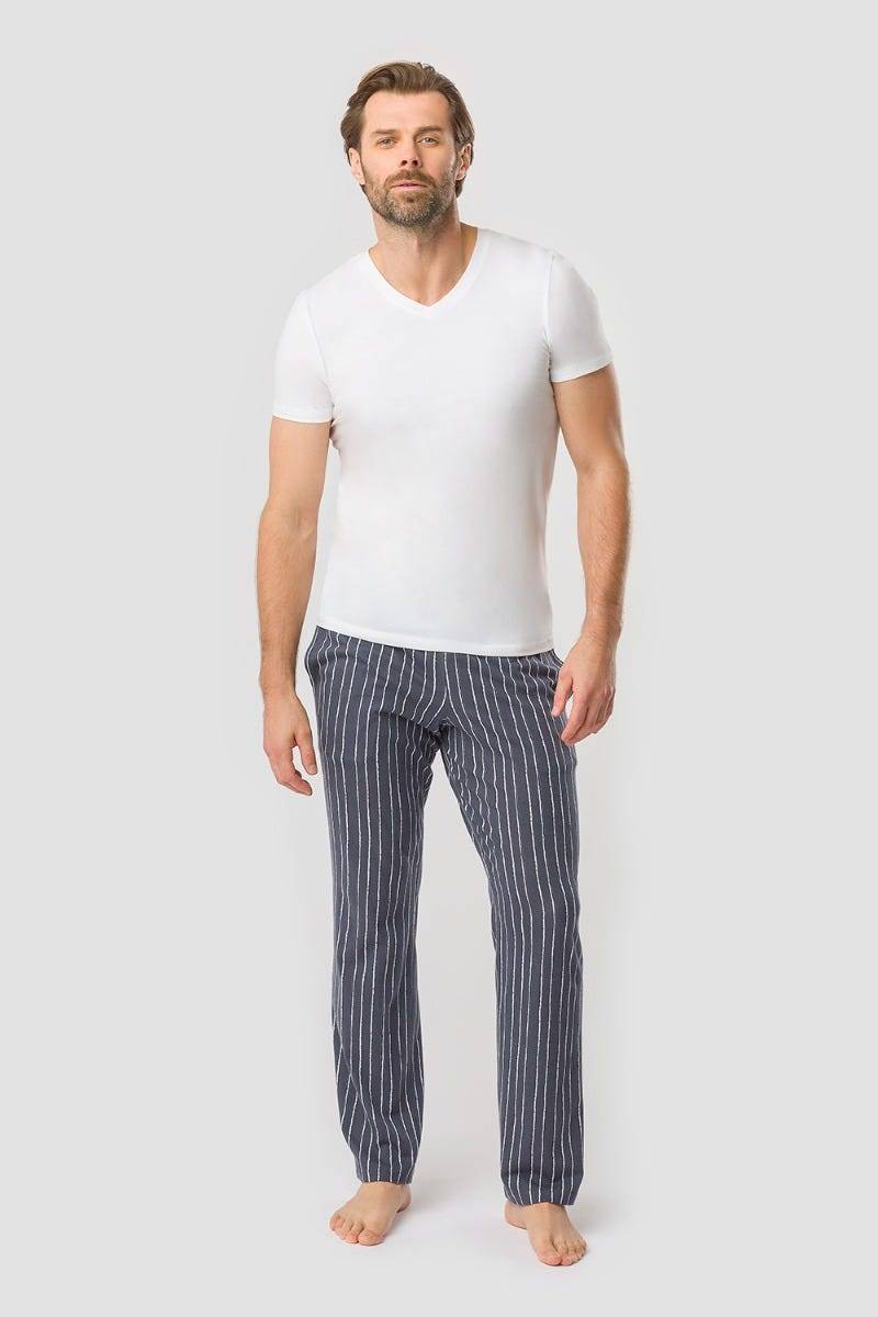 Rösch Herren Basic T-Shirt Mit V-Ausschnitt Klassisch Baumwolle/Elasthan