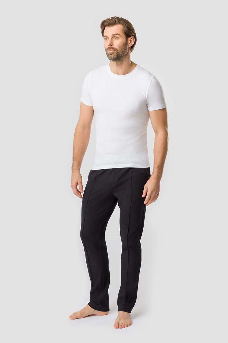 Rösch Herren Loungehose Mit Biese Jogginghose Lässig Materialmix