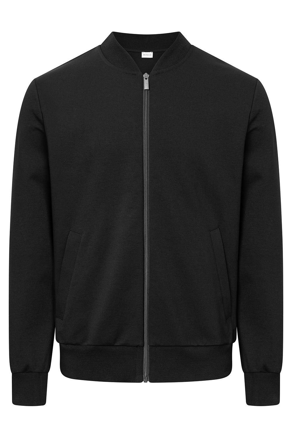 Rösch Herren Loungejacke Blouson College-Style Lässig Materialmix