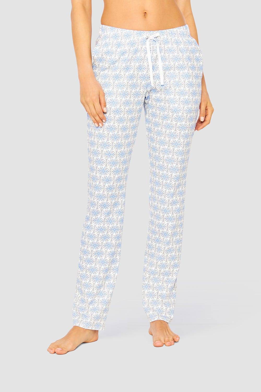 Rösch Hose im Schneeflocken-Druck Schleife Baumwolle/Elasthan