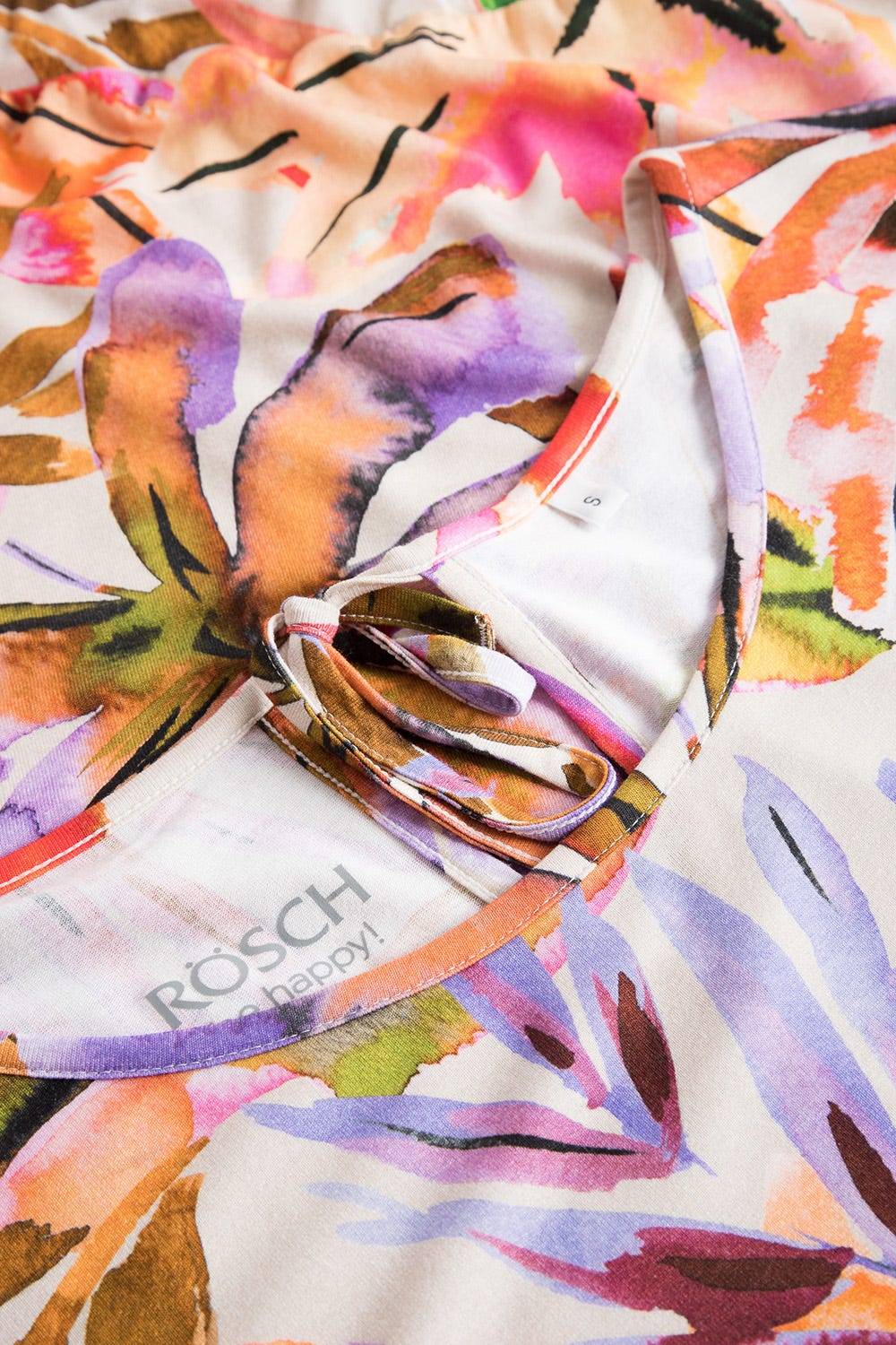 Rösch Jumpsuit Im Fröhlichen Blätter-Druck Bunt Shorts Sommer Viskose/Elasthan